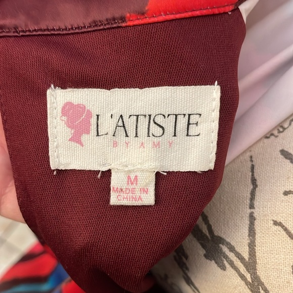 L’ATISTE | Women’s High Neck Cut Out Mini Dress Size Medium M - Picture 10 of 13